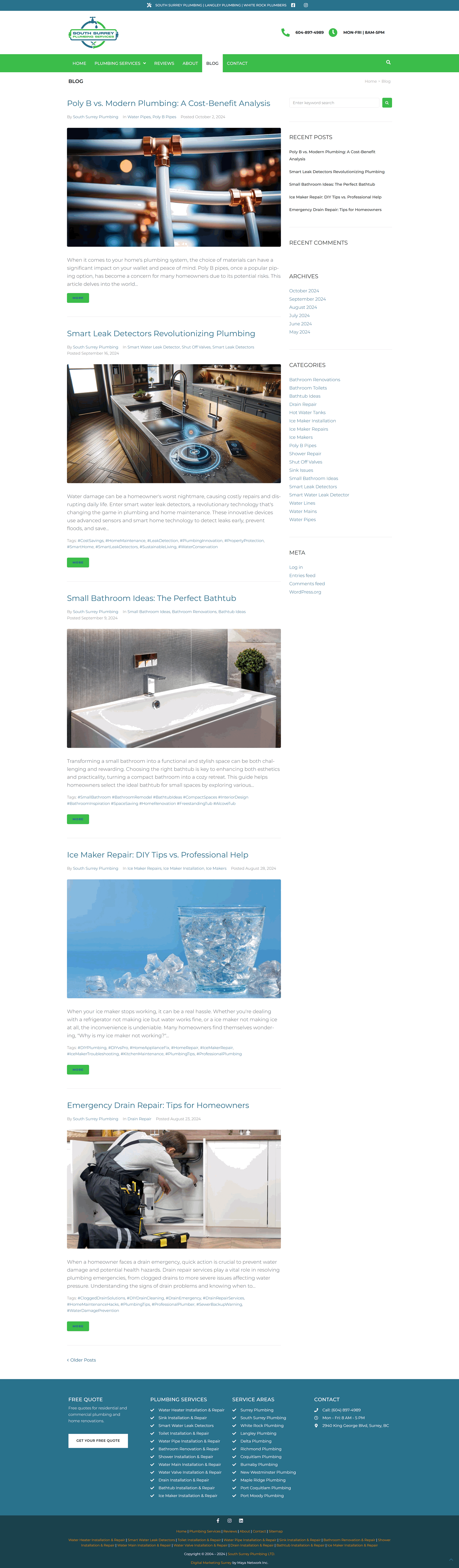 South Surrey Plumbing Blog